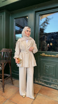 Liyana Kimono Takım Bej