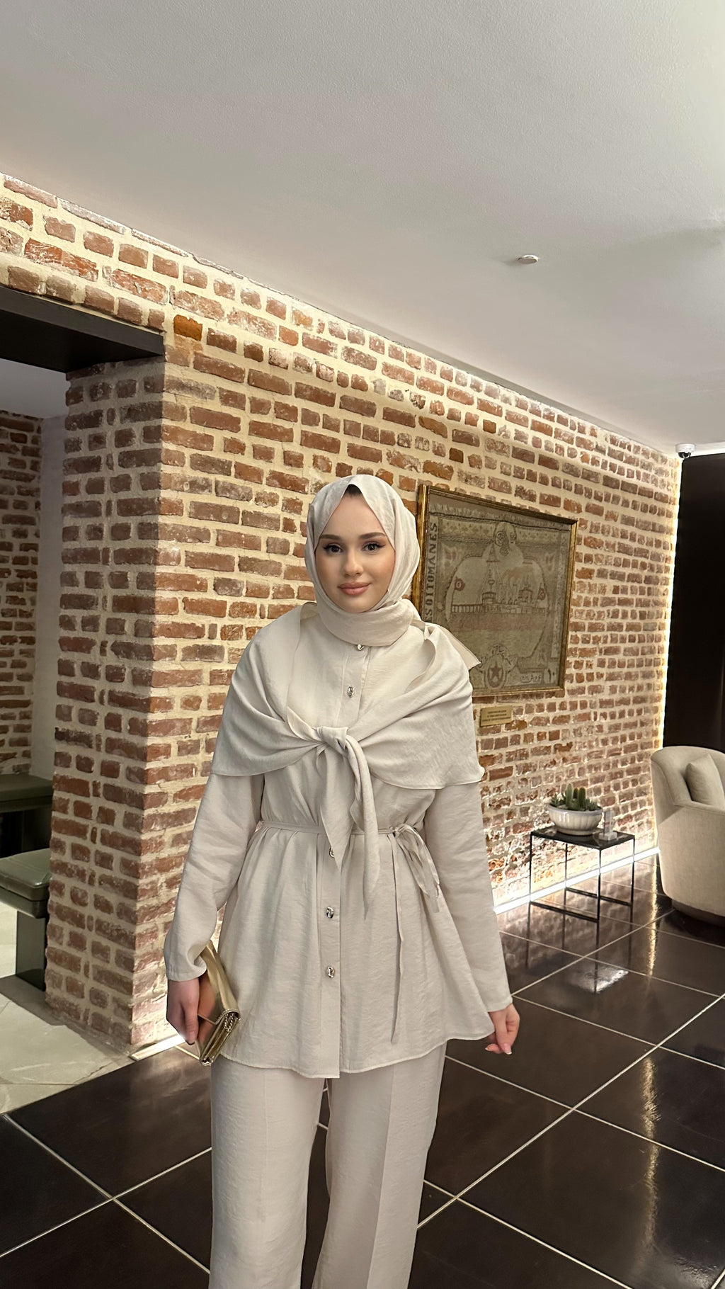 Elora Pelerin Takım Bej