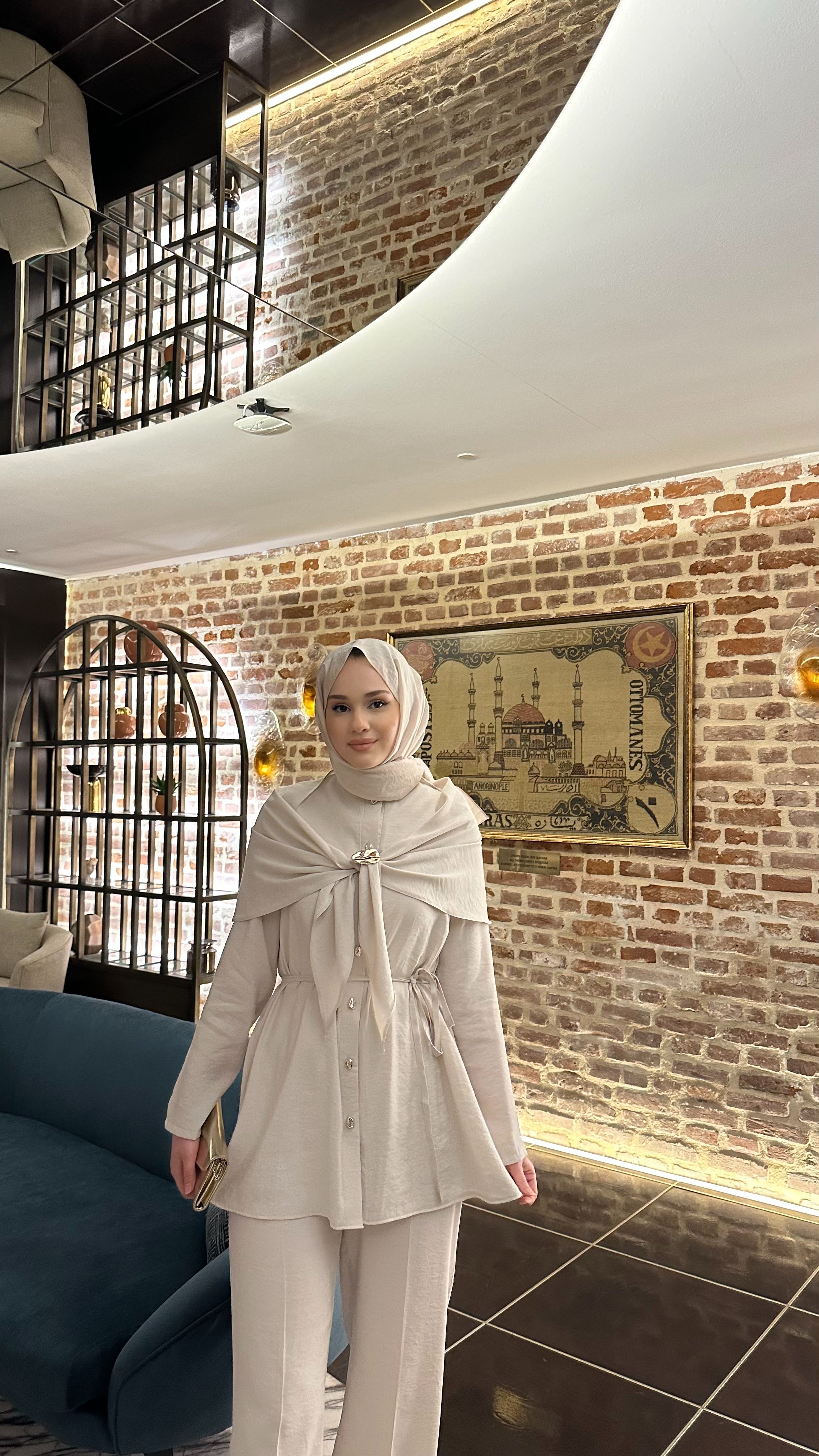 Elora Pelerin Takım Bej