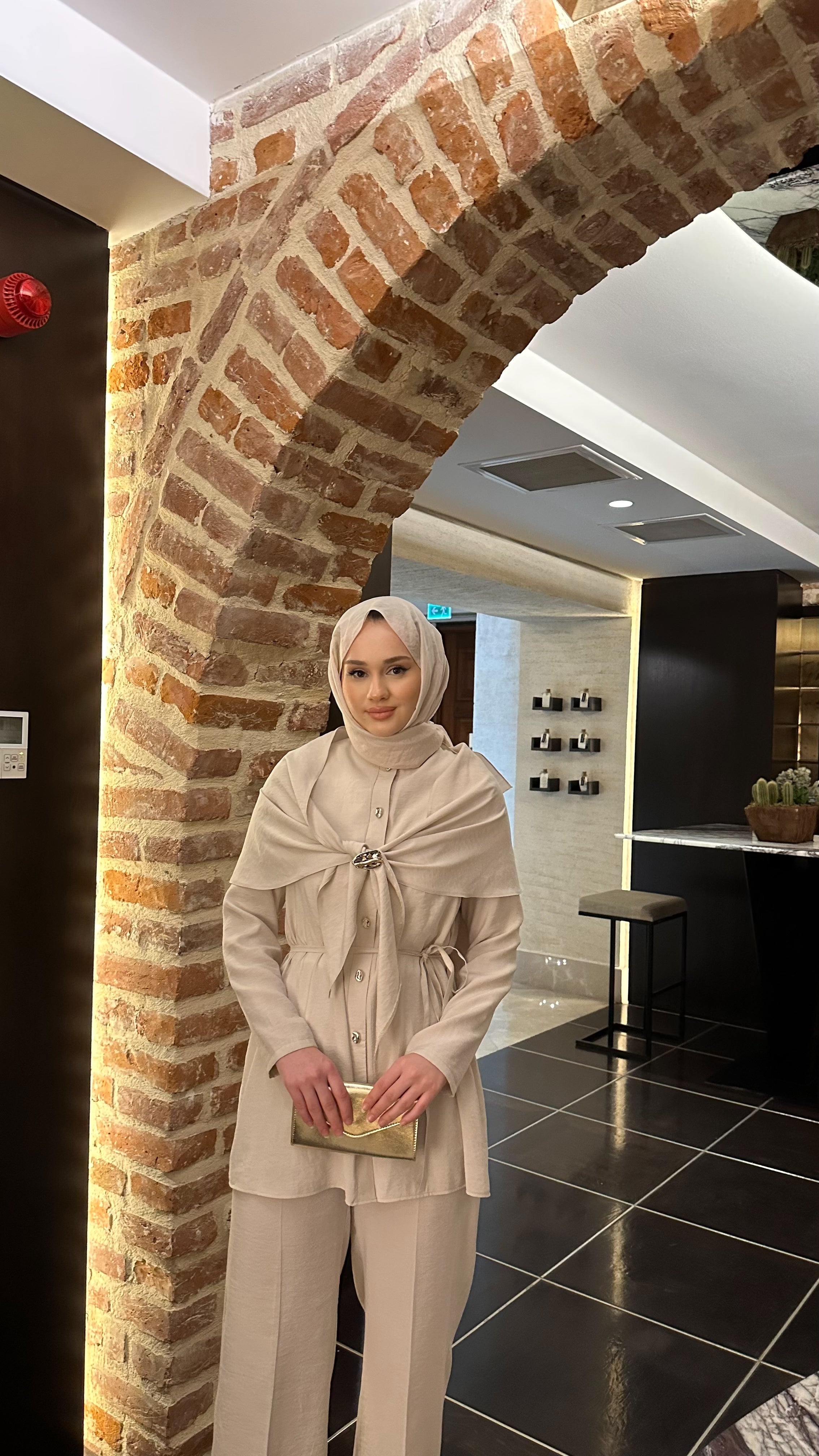Elora Pelerin Takım Bej