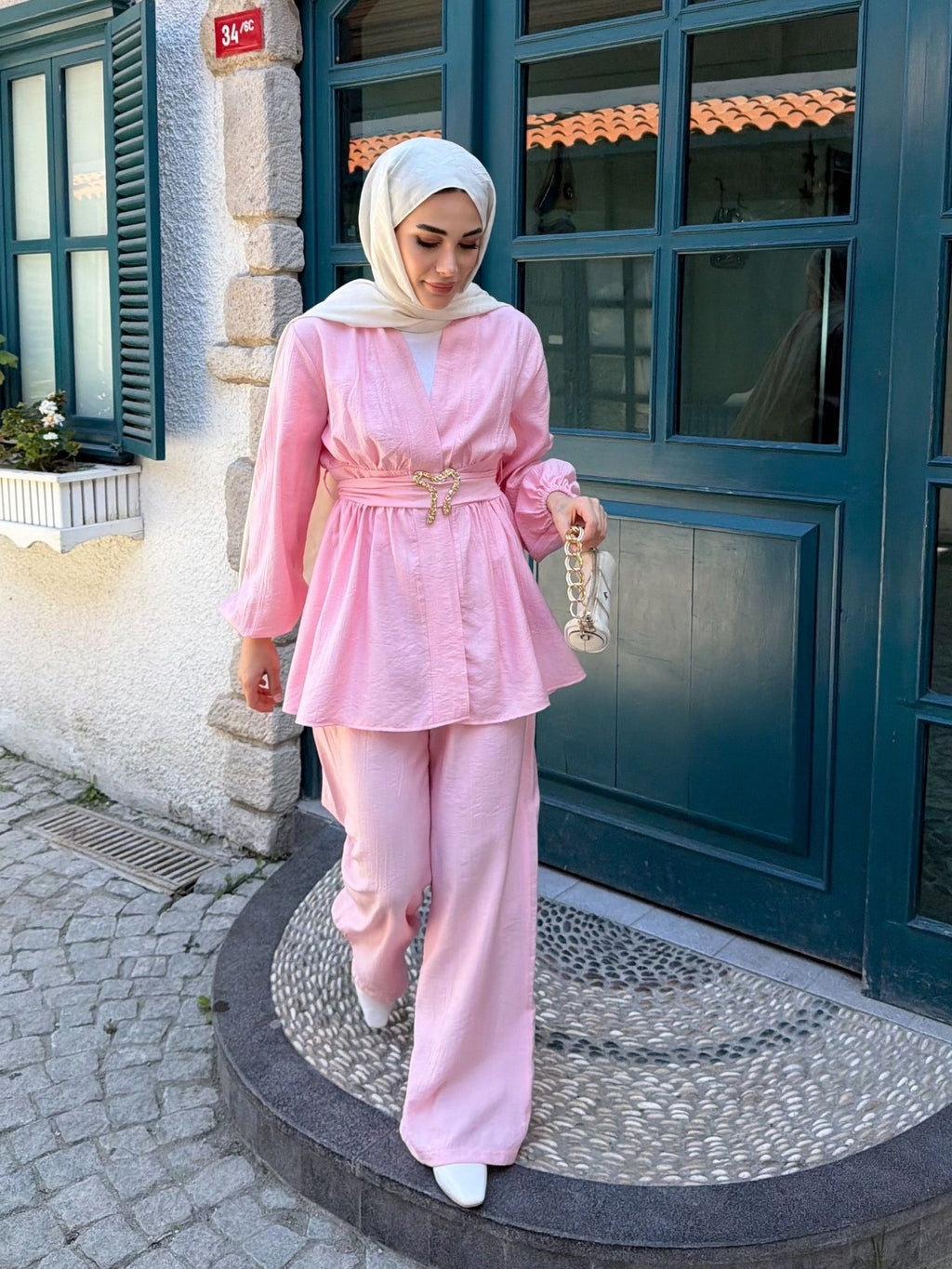 Liyana Kimono Takım Pembe