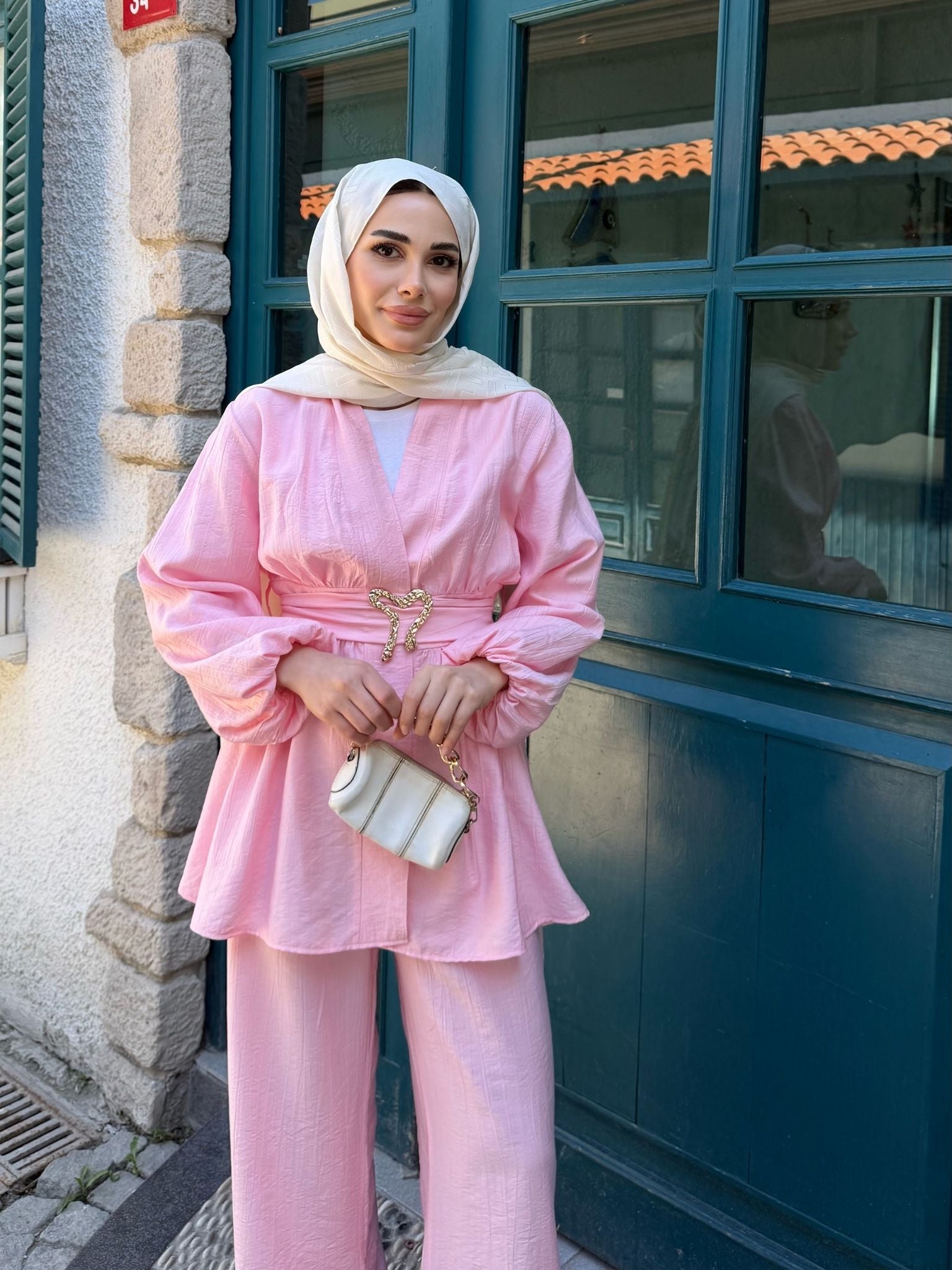 Liyana Kimono Takım Pembe